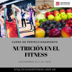 Curso sobre la nutrición en el fitness