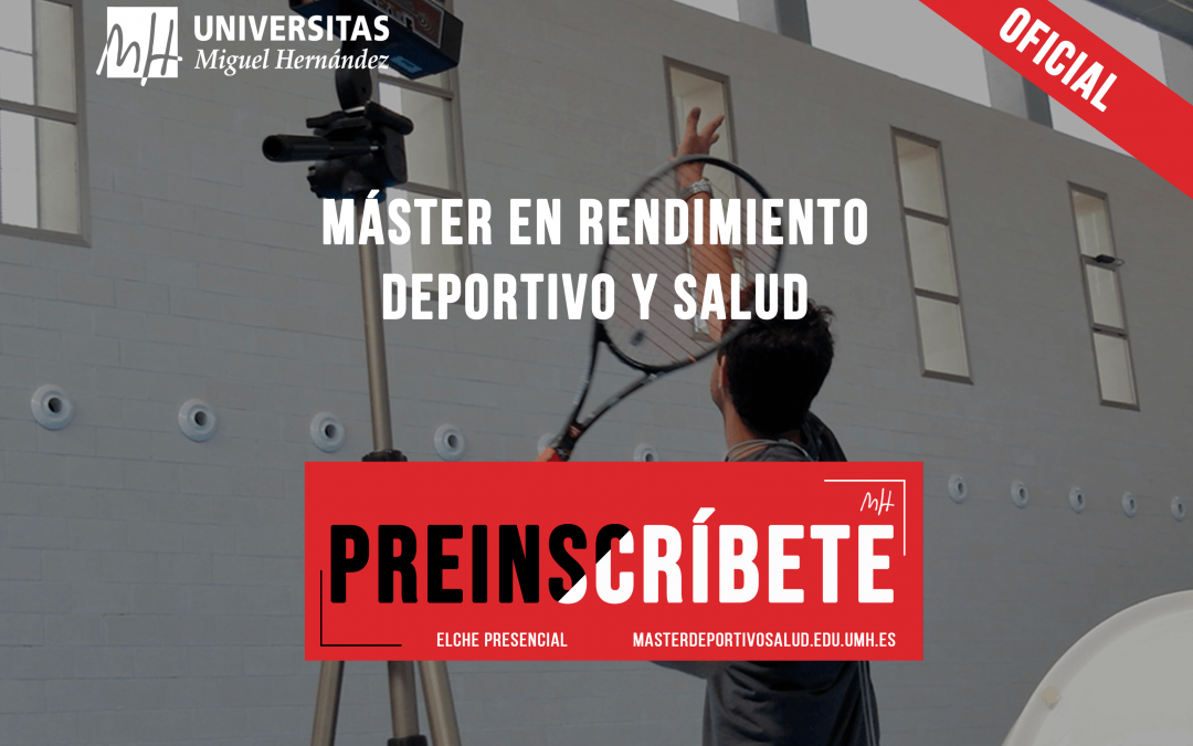 Abierto el plazo de preinscripción al Máster Universitario en Rendimiento Deportivo y Salud.